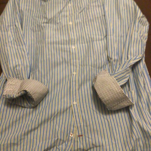 Hudson North Long Sleeve Striped Dress/Sport Shirt 2 XL - Picture 3 of 6